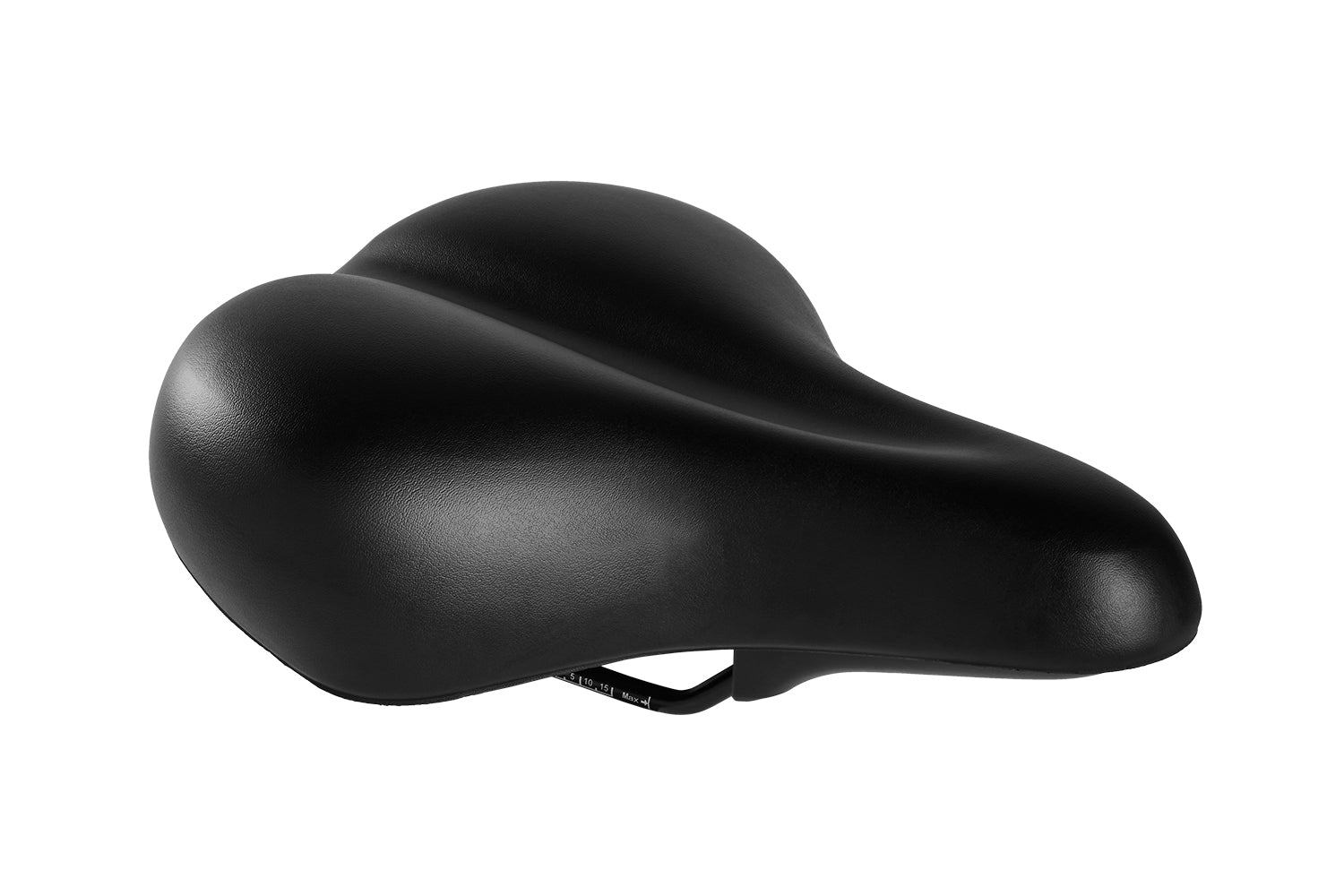 The Rad Power Bikes comfort saddle, a plush seat for active riders.